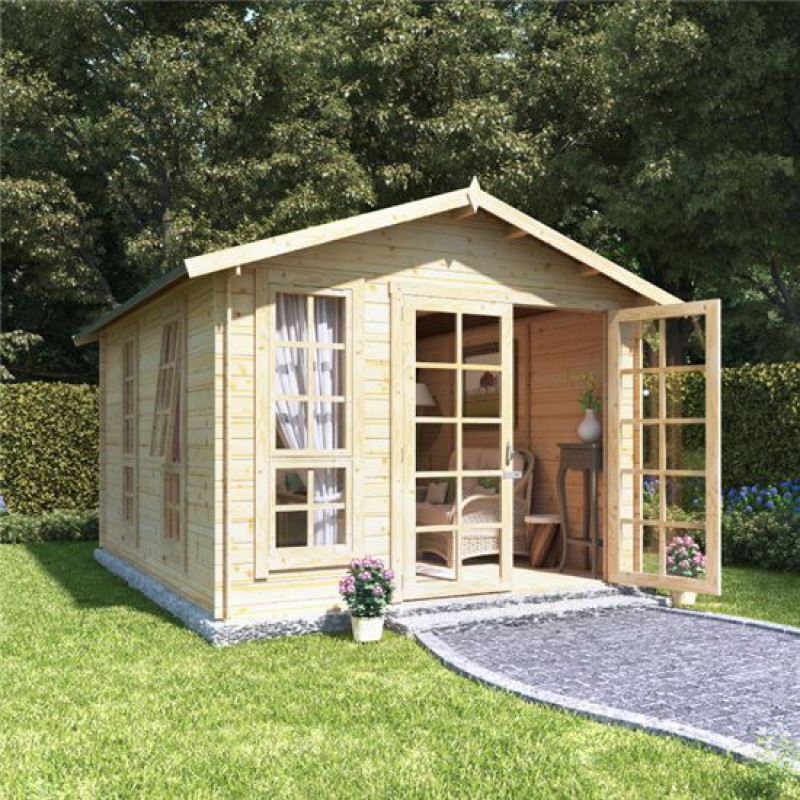 Buy X Georgian Bl Oor BillyOh Miller Log Cabin Summerhouse Online Garden Houses Buildings