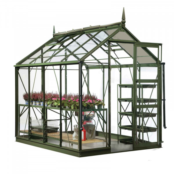 Buy Harrod Superior Greenhouse Olive Green Online - Greenhouses