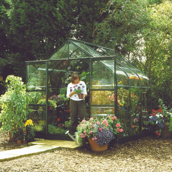 Buy Halls Highgrove Greenhouse & Base 6' x 6' Online - Green plants & flowering plants